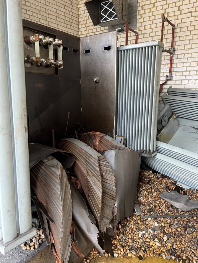 copper theft from transformer